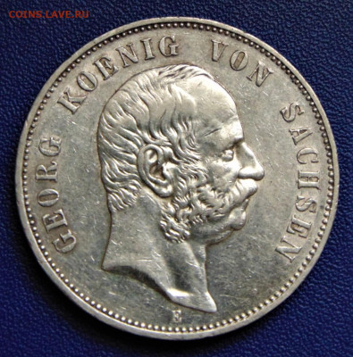 2 марки 1901 Ольденбург, 5 марок 1908 Любек и 1903 Саксония - SA-5-1904.JPG