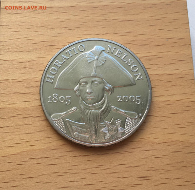 Крона Шайба Великобритания 5 фунтов 2005 Горацио Нельсон - IMG_0252.JPG