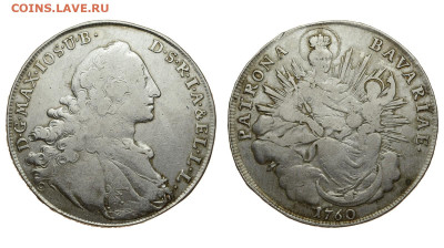 Бавария. 1 талер 1760 г. До 11.09.21. - Р454.JPG