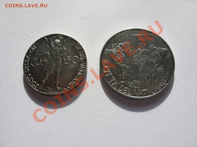 Ватикан 50 чентезимо 1941 г и 100 лир 1985 год - Ватикан - 1
