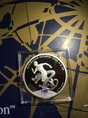 1 Доллар Олимпийская команда Дракон. 2008 Австралия Серебро - OcMYCim0tTg