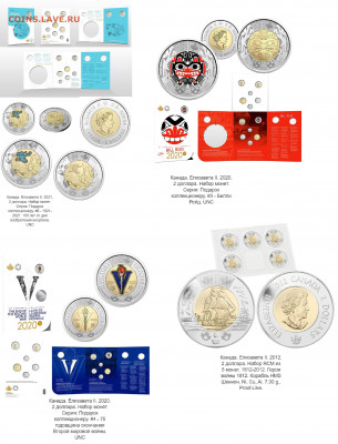 Монеты Канады МНОГО. Новинки 2021. ФИКС - Coins-World.su — НАБОРЫ (1)