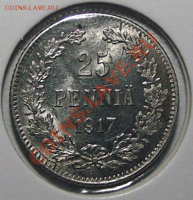 25 пенни 1917г S (орёл с тремя коронами) в холдере до 28.10 - 25_pen_17_k_bm