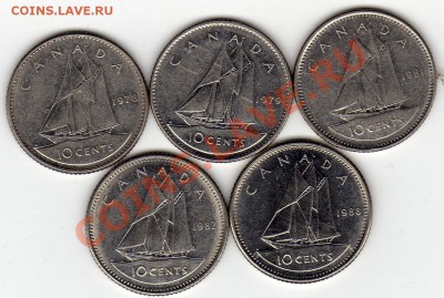 КАНАДА 10 ЦЕНТОВ 1978-88 (5ШТ.) ДО 31.10.11 В 22.00МСК (727) - img947