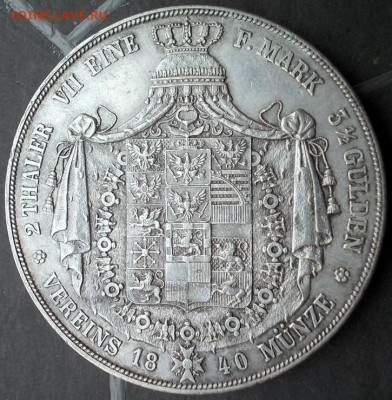 2 талера Франкфурт 1861г. - DSCN0027.JPG