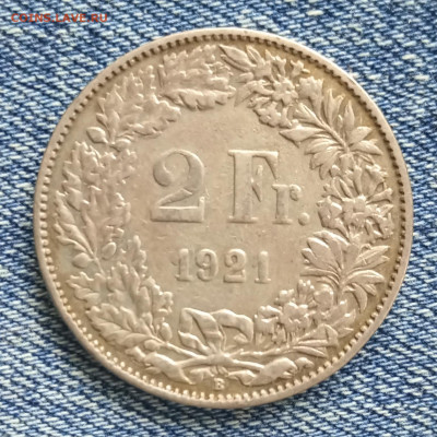 2 франка Швейцарии 1921 года до 17.09.21 - IMG_20210901_085615