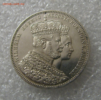 Королевство Пруссия. Вильгельм I. 1 ТАЛЕР 1861 года. Коронац - Талер (3).JPG