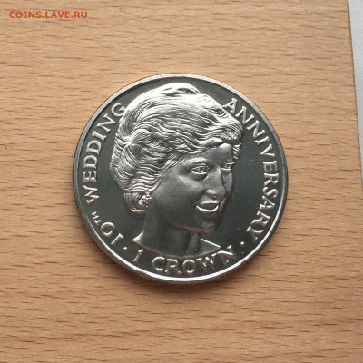 Крона Шайба Гибралтар 1 крона 1991 Леди Диана свадьба - IMG_0704.JPG