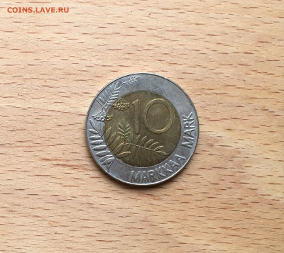 биметалл Финляндия 10 марок 1993 птица Глухарь - IMG_9247.JPG