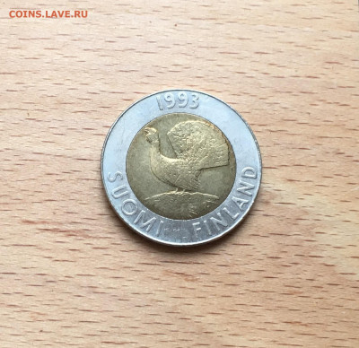 биметалл Финляндия 10 марок 1993 птица Глухарь - IMG_9254.JPG