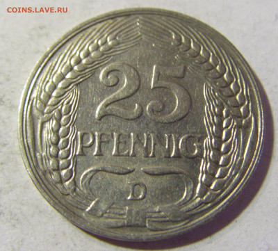 25 пфеннигов 1912 D Германия №1а 23.09.2021 22:00 МСК - CIMG9526.JPG