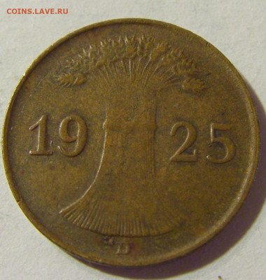 1 пфенниг 1925 D Германия №1а 23.09.2021 22:00 МСК - CIMG9644.JPG