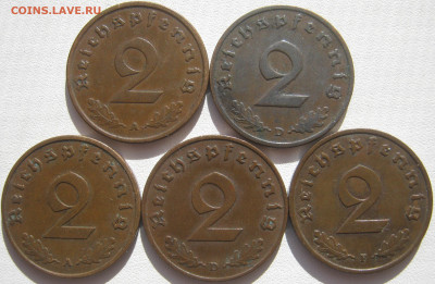 Германия 3 рейх 2 пфеннига 1937-1939 A,D,F (5 шт.) до 24.09 - IMG_0208.JPG