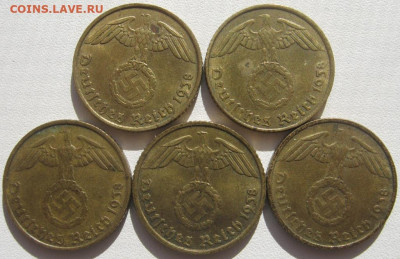 Германия 3 рейх 5 пфеннигов 1938 A, D (5 шт.) до 24.09 22:00 - IMG_0213.JPG