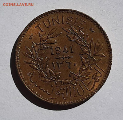 Тунис. 2 франка 1941. Состояние! - 5
