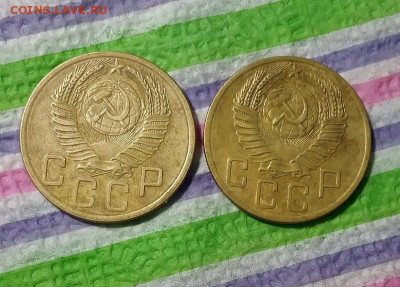 2 монеты по 5 коп 1953, 1954 гг до 28.09.2021 в 22 Мск - 20210923_191251 а