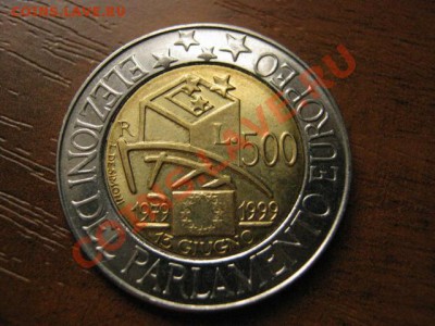  биметалл Италия  500 лир 1999 парламент до 30.10 в 17.00М - Изображение 065