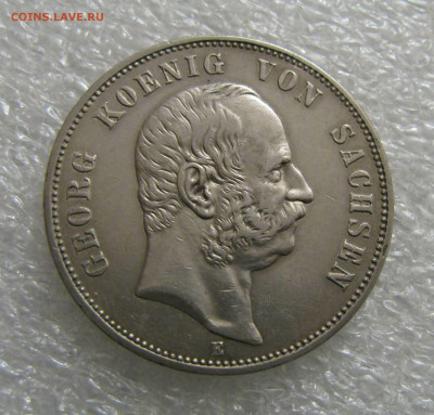 Королевство Саксония. Георг. 5 МАРОК 1904 года. - 5мр1904 (2).JPG
