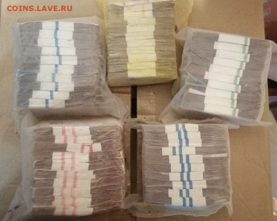 ПАЧКИ 1 рубль, 3 рубля, 5 рублей, 10 рублей и 25 рублей (3) - 3