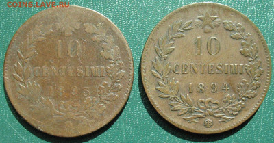 Италия 2 монеты 10 чентезимо 1893 и 1894 BI  до 30.09.2021 - 10 чентезимо _1893-94_2.JPG