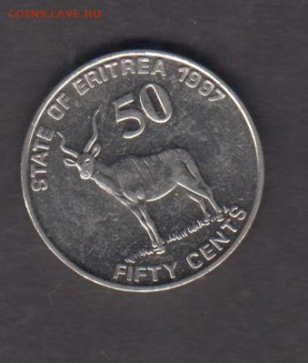 Эритрея 1991 фауна 50ц без оборота до 01 10 - 77