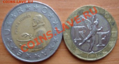 2 биметалл. монеты (Франция, Португалия) до 02.11.11 22-00 - Бимет-2.JPG