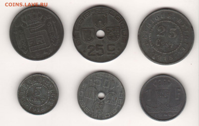 Бельгия 1916-1946 (6 шт.) - Бельгия1