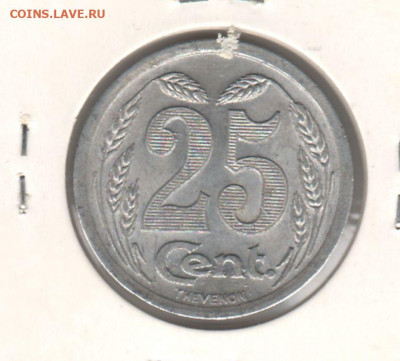 Франция - токен г.Эвре, 25 сантимов, 1921 №2 - 25 сантимов 1921a (2)