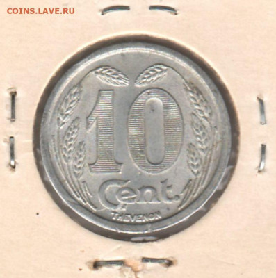 Франция - токен г.Эвре, 10 сантимов, 1921 №2 - 10 сантимов 1921a