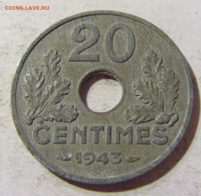 20 сантим 1943 Франция №1 03.10.2021 22:00 М - CIMG6575.JPG