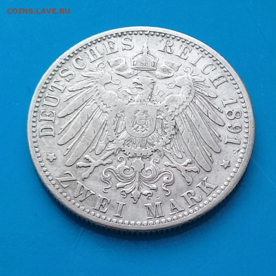 2 марки Германия,Отто 1891, до 04.10. - 20210929_163208