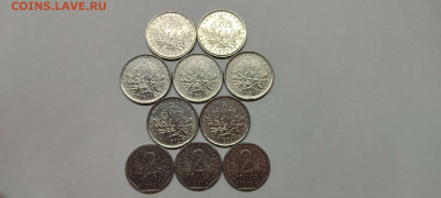 Фикс! 1,2,5,10 франков Франции, до 02.10.2021г. - IMG_20210928_083329_thumb