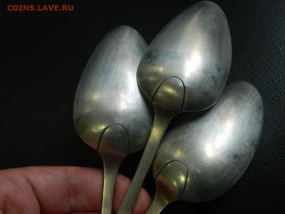 Столовые ложки. Серебро 84 пр. Вес 200,41 гр. - stolovye_lozhki_serebro_84_proba_1818_god_3_shtuki_klejmo_odnogo_mastera