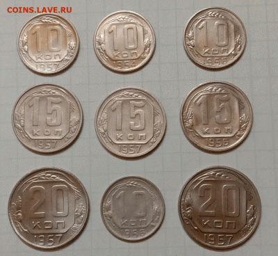 Медно-никелевые монеты СССР (9-шт).До 03.10.21 в 22.00 МСК - а1