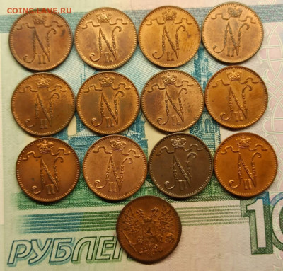 1 пенни Русская  Финляндия UNC 13 штук - IMG-20210928-WA0024_1