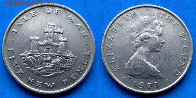 Остров Мэн - 5 новых пенсов 1975 года до 11.10 - Остров Мэн 5 новых пенсов, 1975