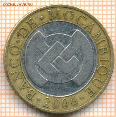 Мозамбик 10 метикалов 2006 г., до  11.10.2021 г. 22.00 по Мо - Мозамбик 10 метикалов 2006 3406а