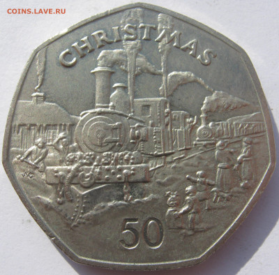 остров Мэн 50 пенсов 1984 Рождество на оценку - IMG_0290.JPG