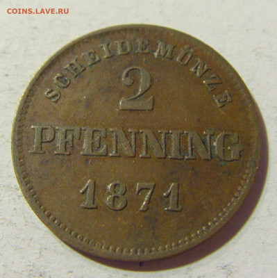 2 пфеннига 1871 Бавария Германия №1 09.10.2021 22:00 МСК - CIMG7873.JPG