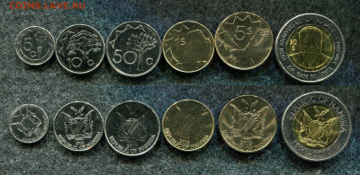 Намибия  5, 10, 50 центов, 1, 5, 10 долларов до 12.10.21 - img398
