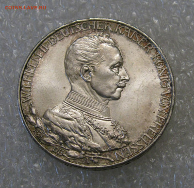 Пруссия. Император Вильгельм II. 3 МАРКИ 1913 года. UNC. - 3Мр1913 (3).JPG