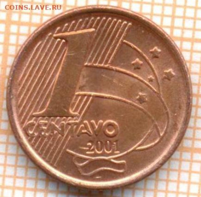 Бразилия 1 сентаво 2001 г., до 13.10.2021 г. 22.00 по Москве - Бразилия 1 сентаво 2001 3429