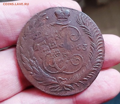 5 копеек 1763 с-п м(буквы маленькие) перечекан, оценка - 20211008_094311