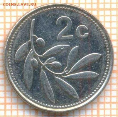 Мальта 2 цента 2002 г., до 15.10.2021 г. 22.00 по Москве - Мальта 2 цента 2002 3427а