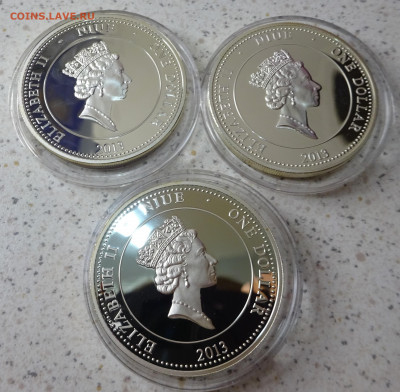Набор 3 монеты 1 доллар 2013 серебро Орхидеи Ниуэ - DSC02888.JPG