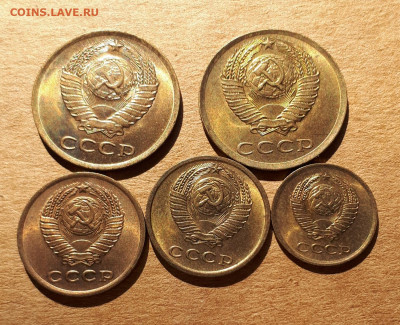 1 коп 1961,2 коп 1961,75,3 коп 1981,82 шт.блеск 16.10. 22-30 - 20211008_233330