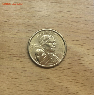 США 1$ доллар 2000 двор D Сакагавея Индианка Парящий Орёл - IMG_1255.JPG