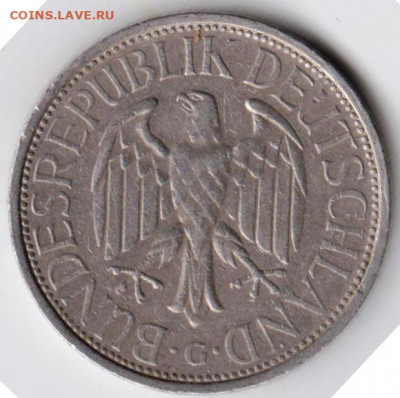 ФРГ 1 марка 1973 г. "G" до 19.10.21 г. в 23.00 - 012