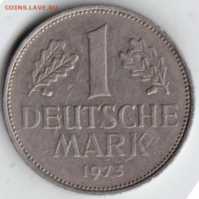 ФРГ 1 марка 1973 г. "G" до 19.10.21 г. в 23.00 - 028