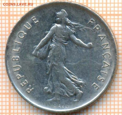 Франция 5 франков 1970 г., до 19.10.2021 г. 22.00 по Москве - Франция 5 франков 1970 3370а